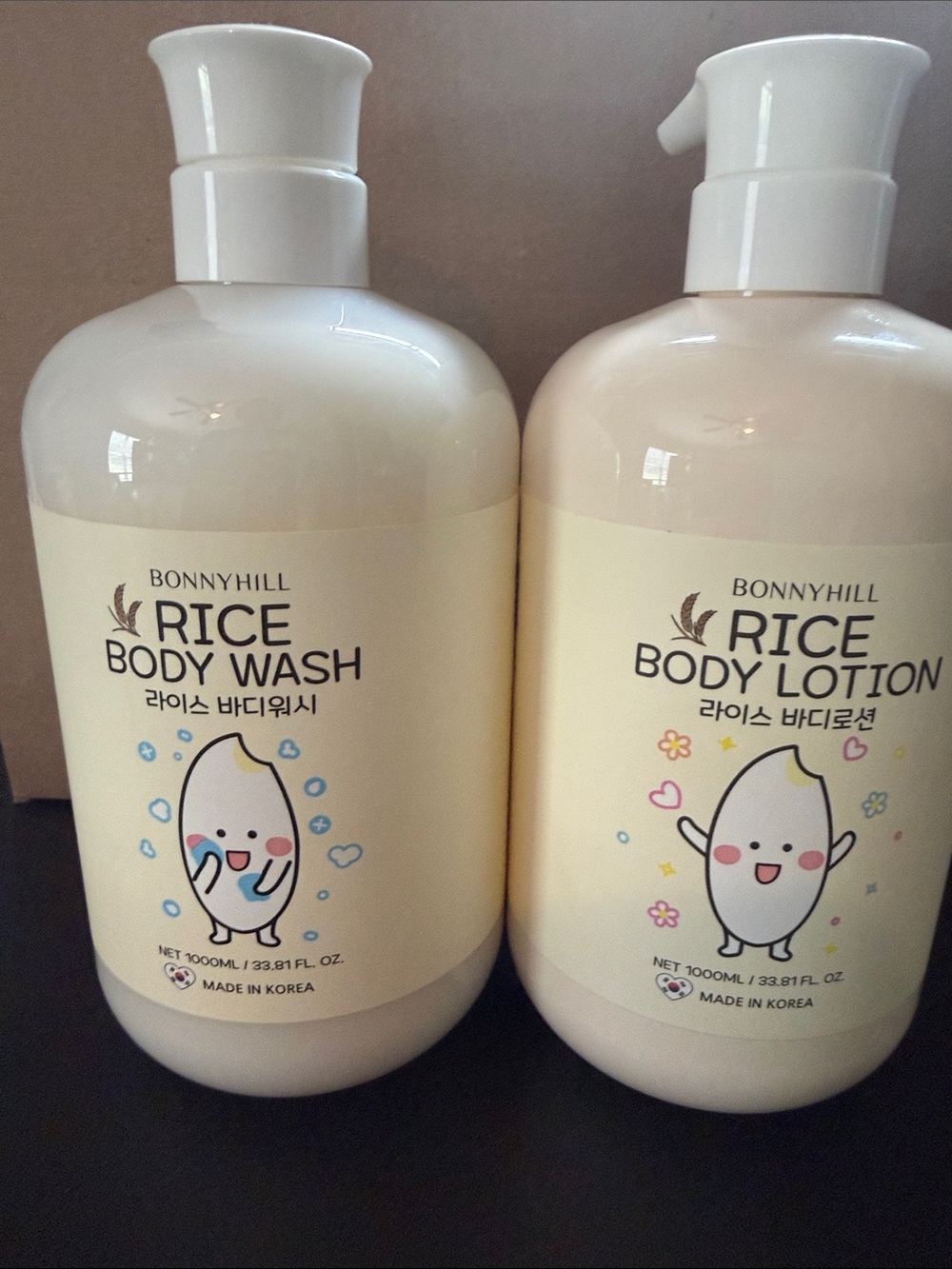 Bonnyhill Rice Body Wash and Body Lotion Set 33oz each